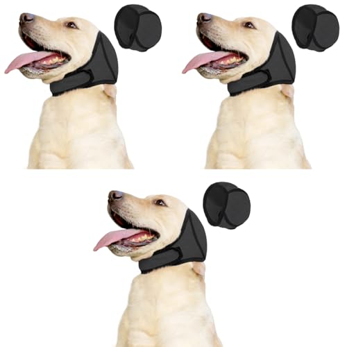 Qpets® Dog Ear Protectors Calming Ears Cover Muff with Adjustable Chin Strap Anxiety Relief Headwear Noise Reduction Protective for Eating Swimming Therapy M 3PCS Qpets® Dog Ear Protectors Calming Ears Cover Muff with Adjustable Chin Strap Anxiety Relief Headwear Noise Reduction Protective for Eating Swimming Therapy M 3PCS
